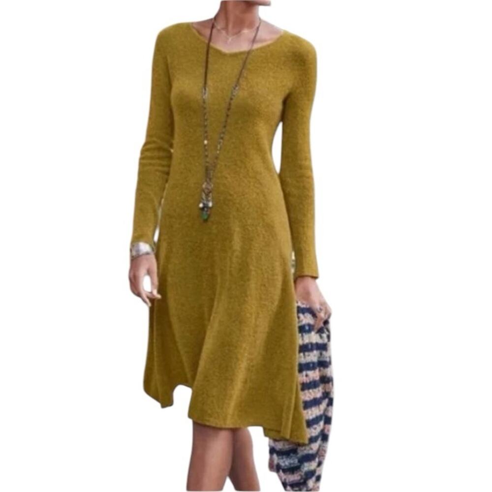 Sundance Catalog Easy Motion Merino Wool Long Sleeve Knit Dress size medium